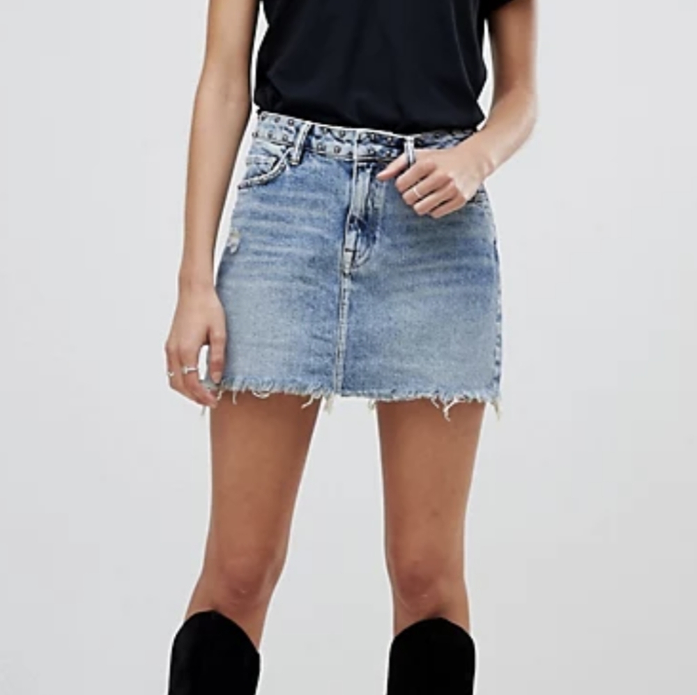 Allsaints Betty Mini Denim Skirt